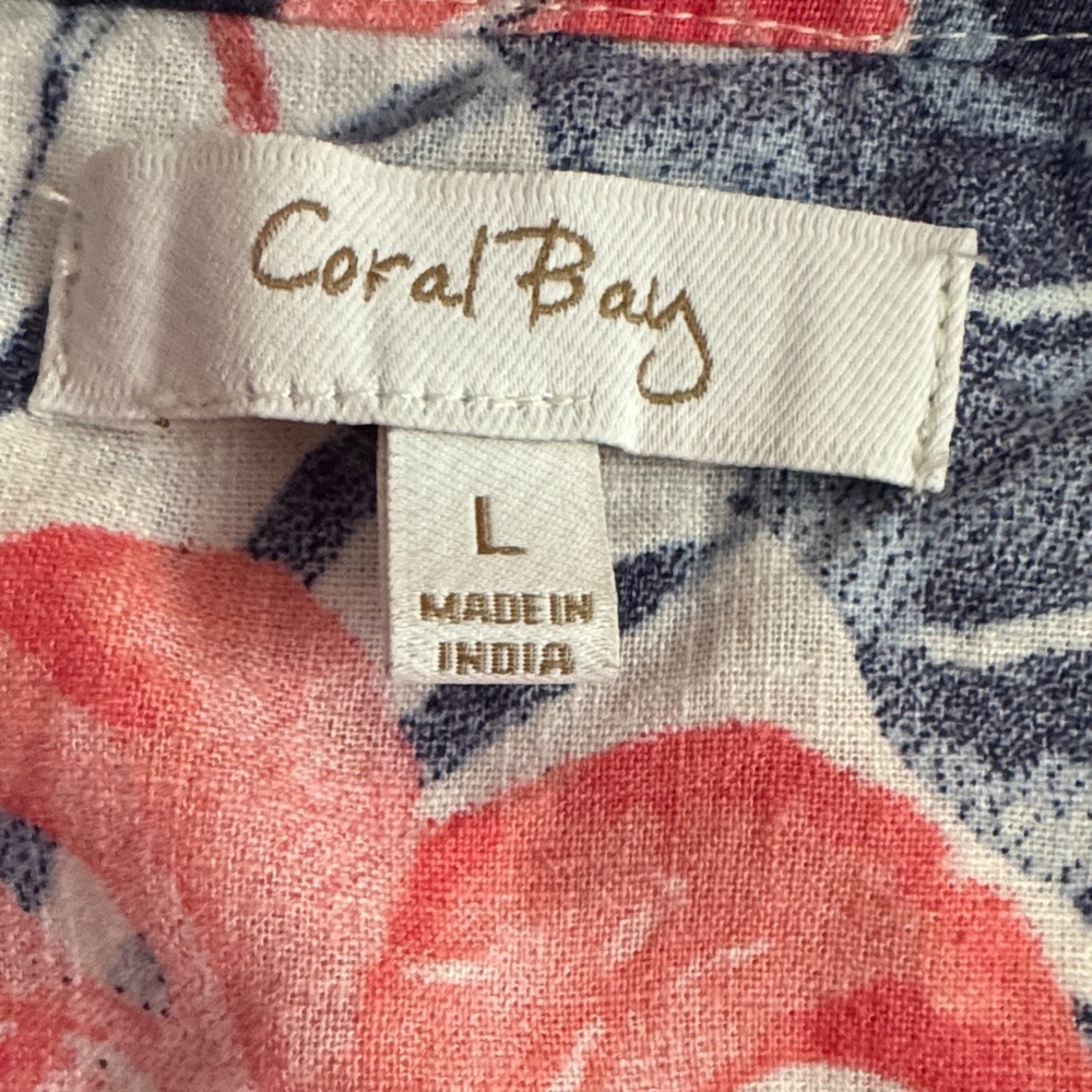 Coral Bay Pink and Blue Floral Top - Picture 2 of 7